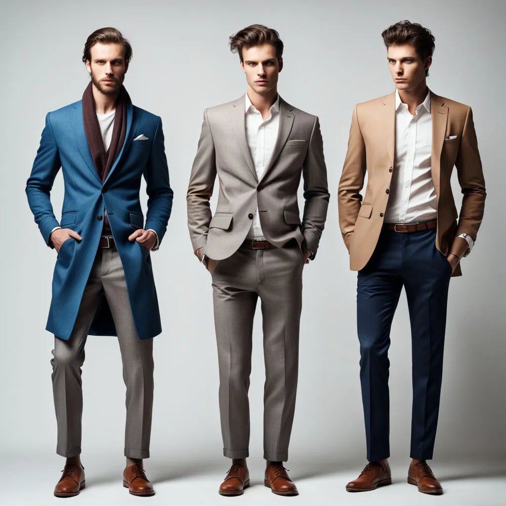 Men In Trending clothes stand in pose