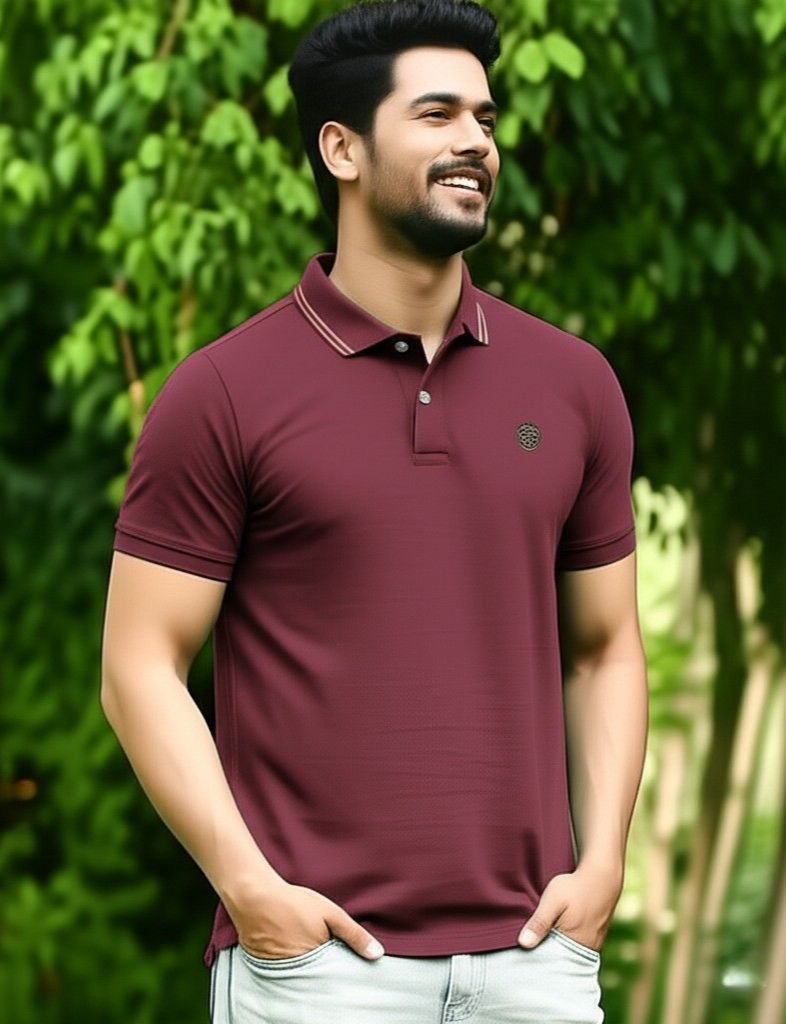 MAx Men Solid Polo Slim Fit T-Shirt 1